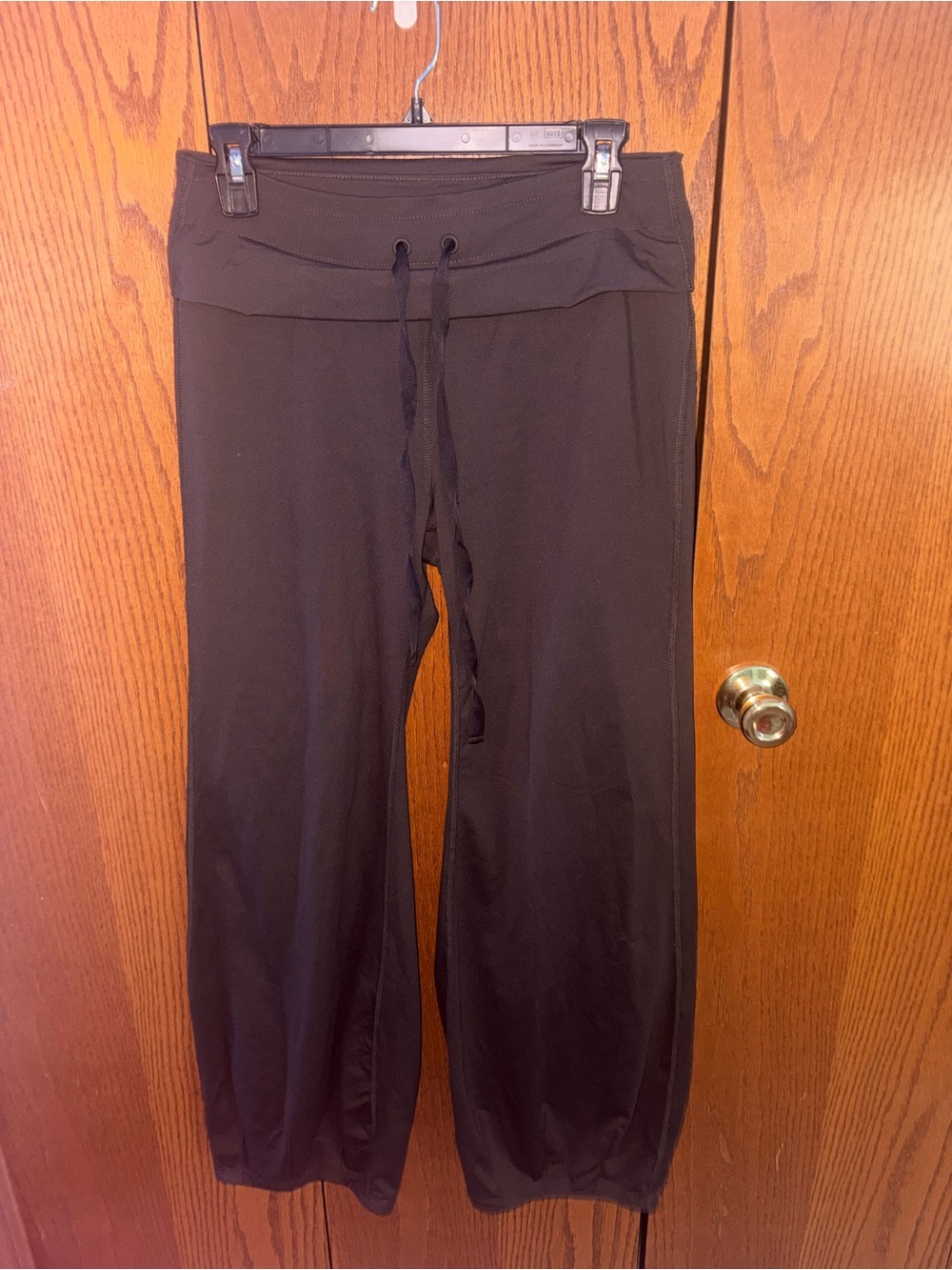 Free People Dark Brown Drawstring Wide-Leg Pants